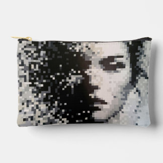 Évaporation Portrait Pixel Art Noir et Blanc Zubehörtasche