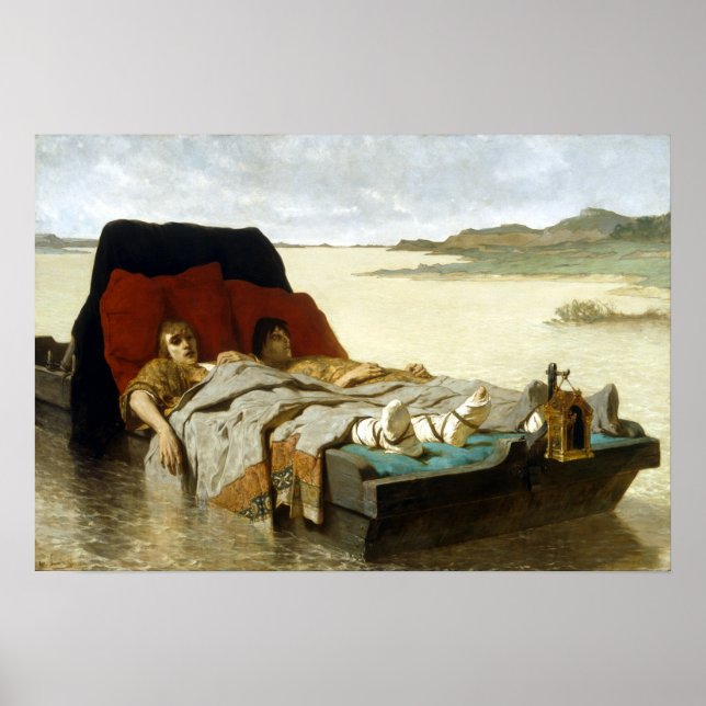Evariste Luminais Die Söhne von Clovis II Poster (Vorne)