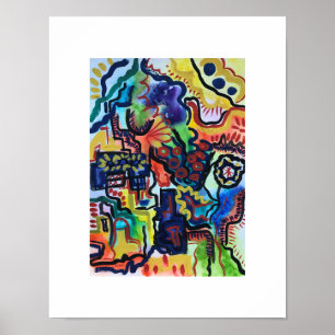 Eva's Garden-Hand bemalt Abstrakte Kunst Poster