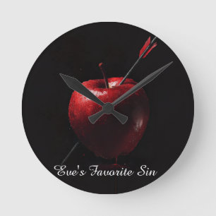 Evas Lieblings-Sünden-Tasse Runde Wanduhr