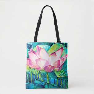 EVE bemalt Lotus Blume Tote Beutel
