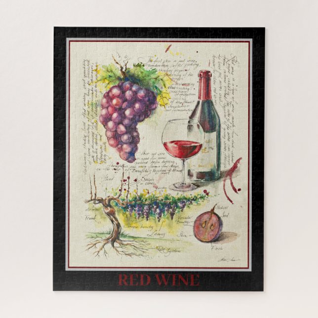 EVE bemalt Red Wine Puzzle (Vertikal)