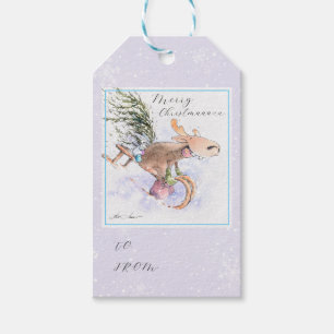 EVE bemalt Weihnachtsbaum Rentier und sonnig Geschenkanhänger