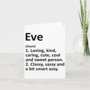 Eve Definition Personalisiert Name Funny Birthday  Karte