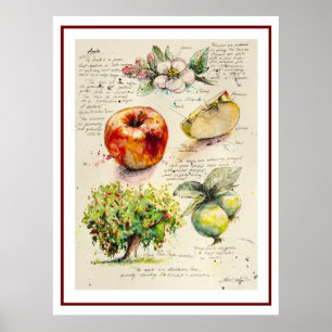 EVE Gemälde Illustration von Apple Poster