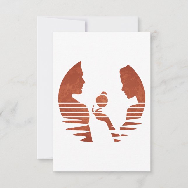 Eve Hand an Adam, Grunge Version 3/3 Dankeskarte (Vorderseite)