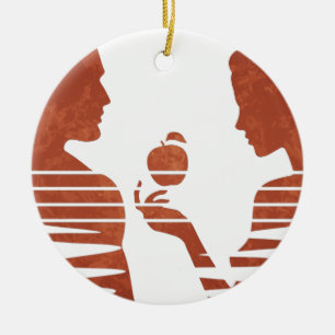 Eve Hand an Adam, Grunge Version 3/3 Keramik Ornament