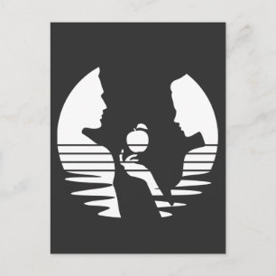 Eve Hand an Adam, Weiße Version 2/3 Postkarte