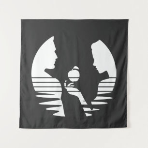 Eve Hand an Adam, Weiße Version 2/3 Wandteppich