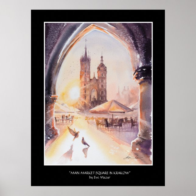 EVE Painted Krakau Old Town Poster (Vorne)