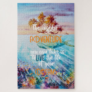 Eve Painted Tropical Island Whale Puzzle