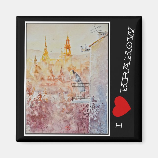 EVE Painting Morning in Krakau, Polen Magnet (Vorne)