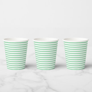Eve & Sofie Green Striping Pappbecher