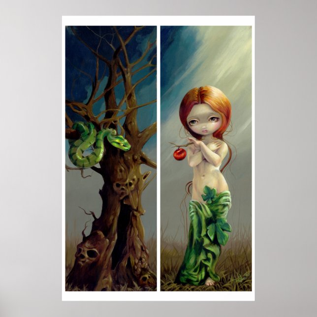 Eve und der Baum des Wissens ART PRINT gotisch Poster (Vorne)