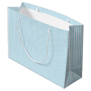 Eve und Sofie Light Blue Streifen Geschenktasche Große Geschenktüte