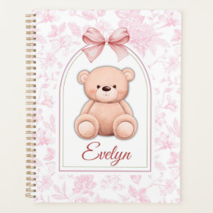 Evelyn   Benutzerdefiniertes rosa Teddy-Bär-Kinder Planer