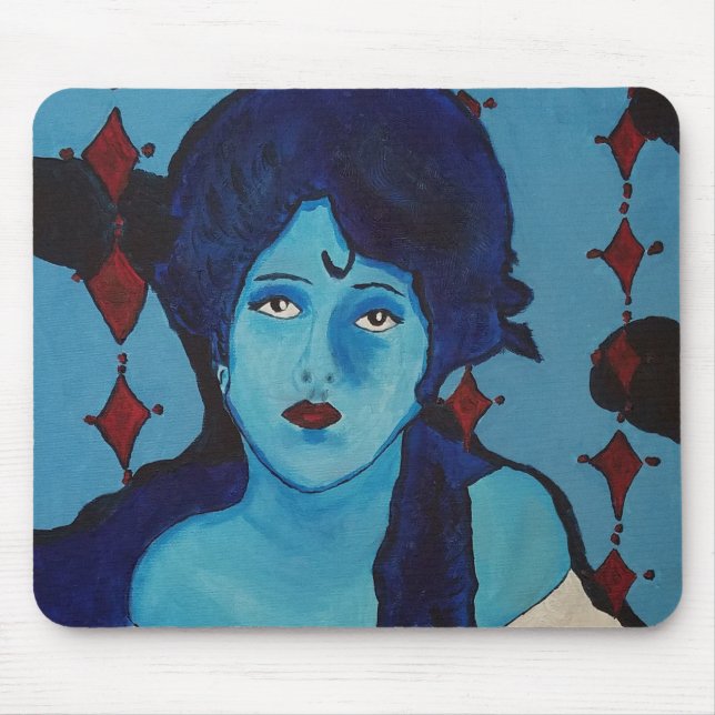 Evelyn Blue Mousepad (Vorne)