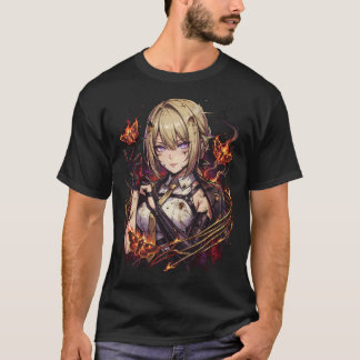 Evelyn Chevalier ZZZ Rote Brennende Tethers Porträ T-Shirt