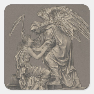 Evelyn de Morgan Angel Quadratischer Aufkleber