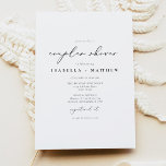 EVELYN Elegant Calligraphy Script Couples Dusche Einladung<br><div class="desc">Dieses Pärchen-Duscheinl und die Vorlage für den Routenverlauf zeichnen sich durch einen eleganten Kalligraphie-Script-Schriftart und ein modernes minimalistisches Design aus. Bearbeiten Sie die meisten Texte einfach,  um sie an Ihre Veranstaltung anzupassen. Dieses Paar Duschladen ist die perfekte Ergänzung zu Ihrem klassischen Minimal Event.</div>