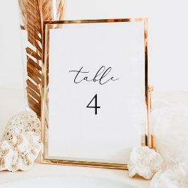 EVELYN Elegantes Script Moderne Minimale Tischnumm Einladung