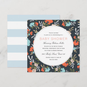 Evelyn Floral Baby Shower Einladung