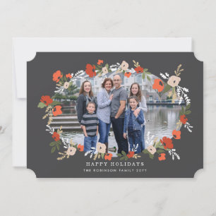 Evelyn Floral Holiday Card Feiertagskarte
