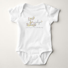 Evelyn girls name meint E monogramm herzen Baby Strampler