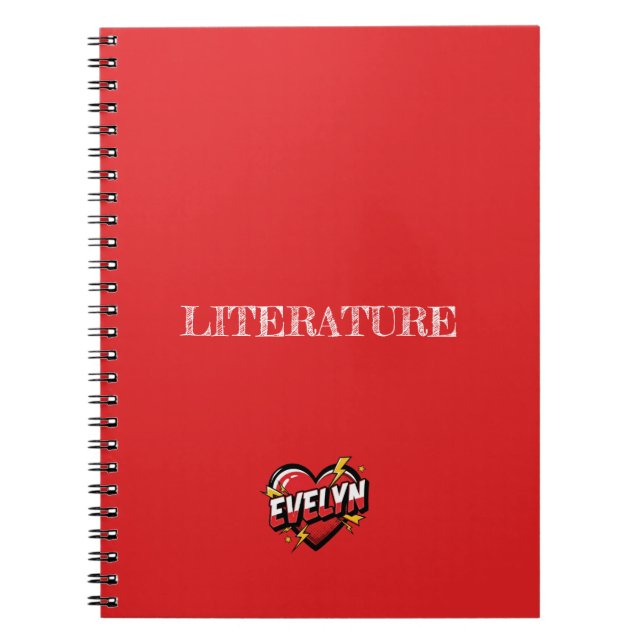 Evelyn Herz Rot Notizblock (Vorderseite)