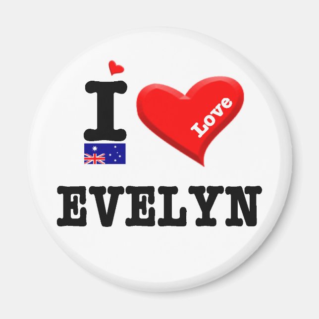 EVELYN - I-Liebe Magnet (Vorne)