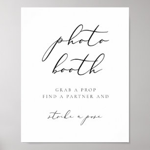 EVELYN Moderne elegante Kalligrafie Foto Booth Pos Poster