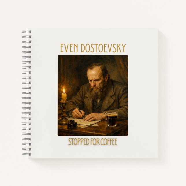 Even Dostoevsky Stopped for Coffee | Notebook Notizbuch (Vorderseite)
