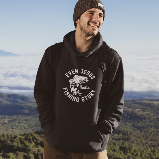 Even Jesus Had a Fishing Story Funny Fishing Hoodie (Von Creator hochgeladen)