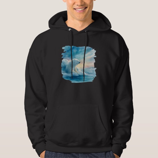 Even the cold feels calm today.” – Polar Bear by t Hoodie (Vorderseite)