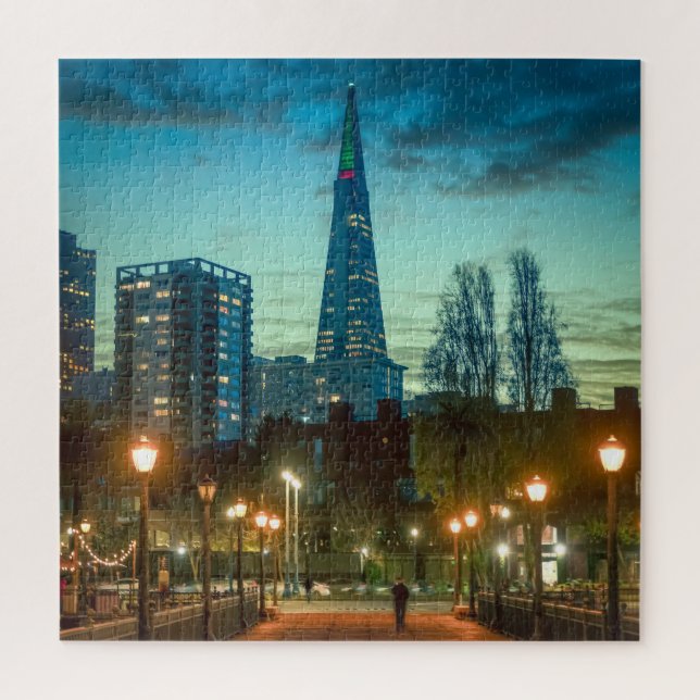 Evening Glow on the San Francisco City Photo  Puzzle (Vertikal)