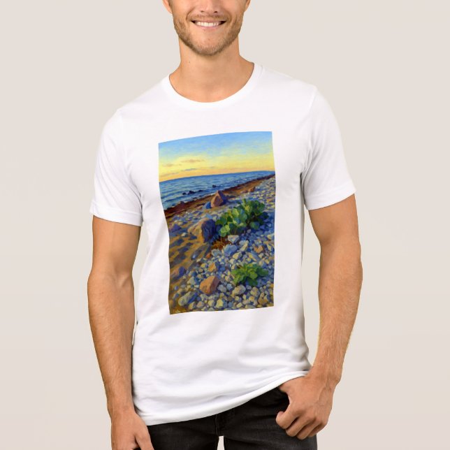 Evening light on the coast of Vormsi Tri-Blend Shirt (Vorderseite)