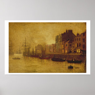 Evening, Whitby Harbour, 1893 Poster
