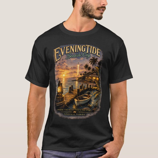 Eveningtide Seaside Cay â€“ Space Coast Sonnenunte T-Shirt (Vorderseite)