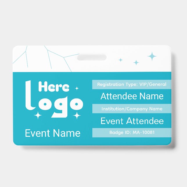 Event Badge Template Ausweis (Vorderseite)