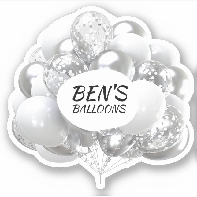 Event Balloons Glitzer Party Planer Aufkleber (Vorderseite)