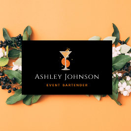 Event Barkeeper Mixologe Tropischer Cocktail Bar Visitenkarte