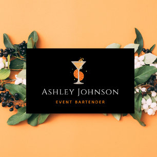 Event Barkeeper Mixologe Tropischer Cocktail Bar Visitenkarte
