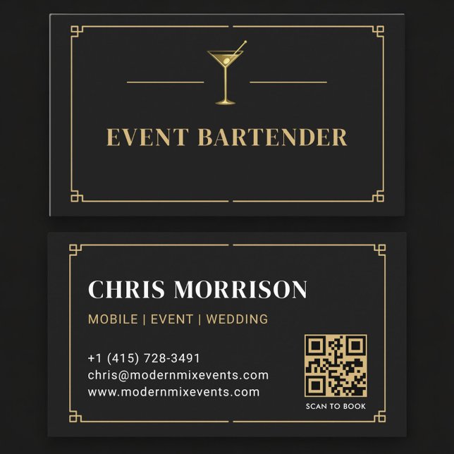 Event Barkeeper QR Code Professional Visitenkarte (Von Creator hochgeladen)