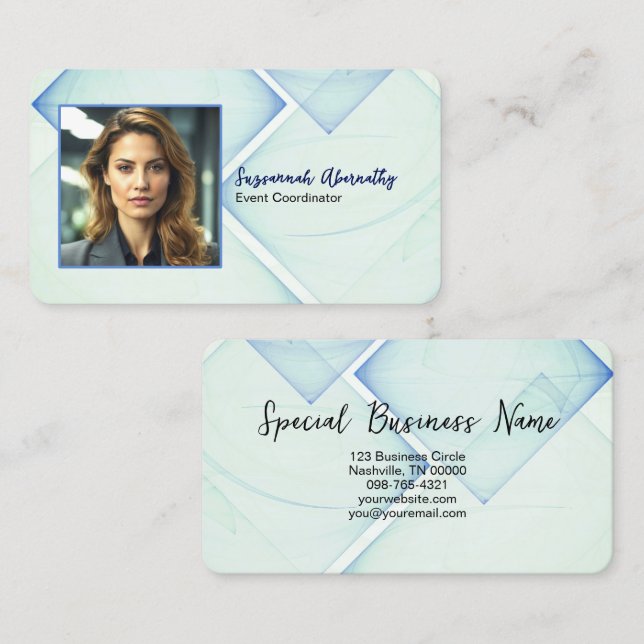 Event Coordinator  Professional Square Photo  Visitenkarte (Vorne/Hinten)