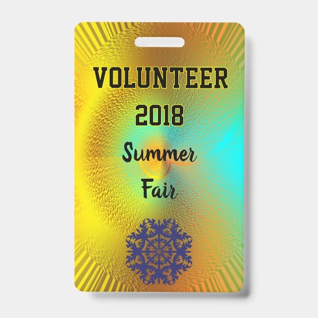 Event Entry ID Badge Ausweis (Vorderseite)