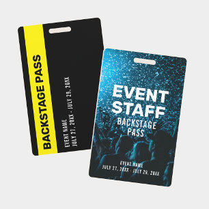 Event-Foto Backstage-Pass Event-Mitarbeiter-ID-Aus Ausweis