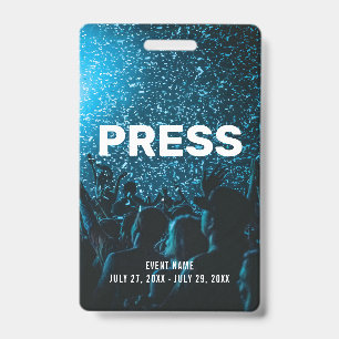 Event-Foto PRESS All Access Pass Event-ID-Ausweis Ausweis