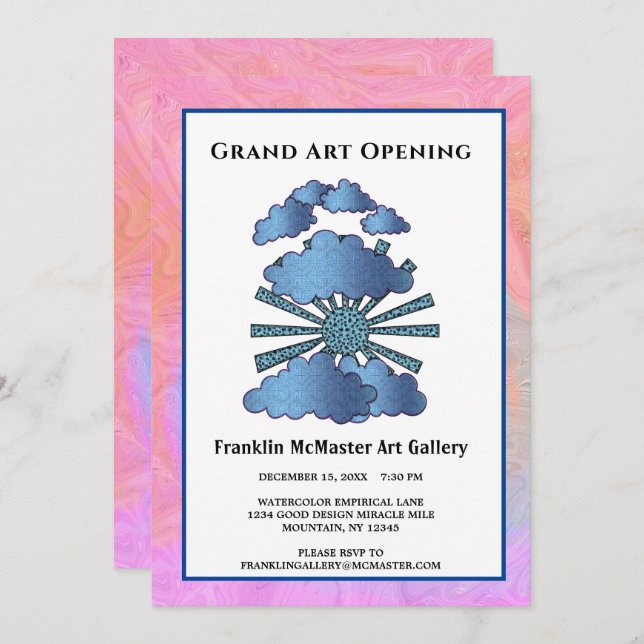 Event für Unternehmen mit kundenspezifischer Ausri Einladung (Vorne/Hinten)