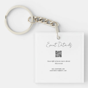 Event-Gelegenheit Details scannen Sie den QR-Code Schlüsselanhänger