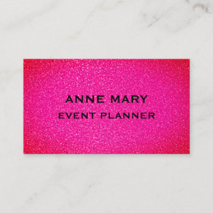 Event Hochzeitsplaner Pink Lila Glitter Mädchenhaf Visitenkarte
